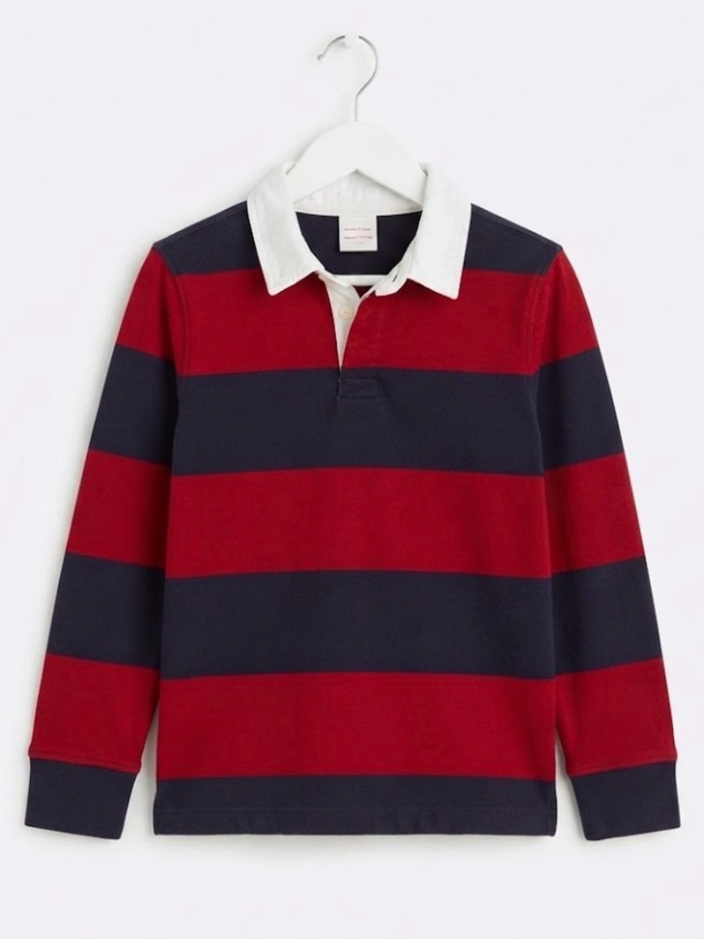 Hanna Anderson | Red Navy Long Sleeve Polo | 5